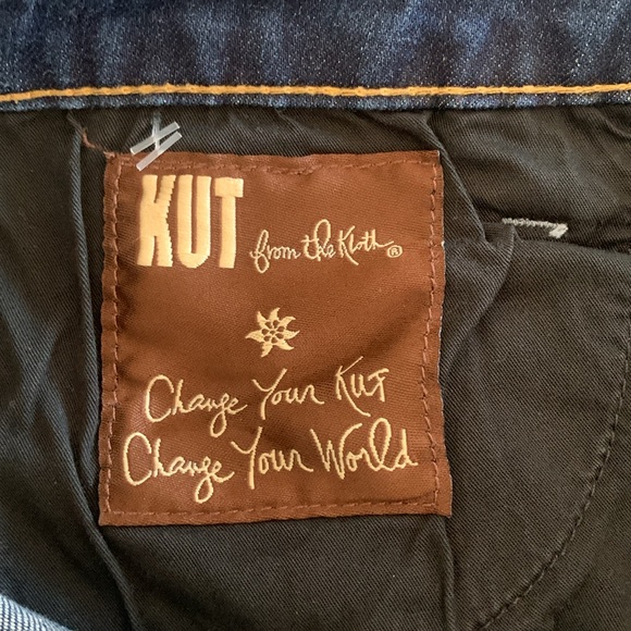 KUT Rosie Pencil Skirt Denim Blue Skirt Sz 8 Excellent Condition - Picture 6 of 12